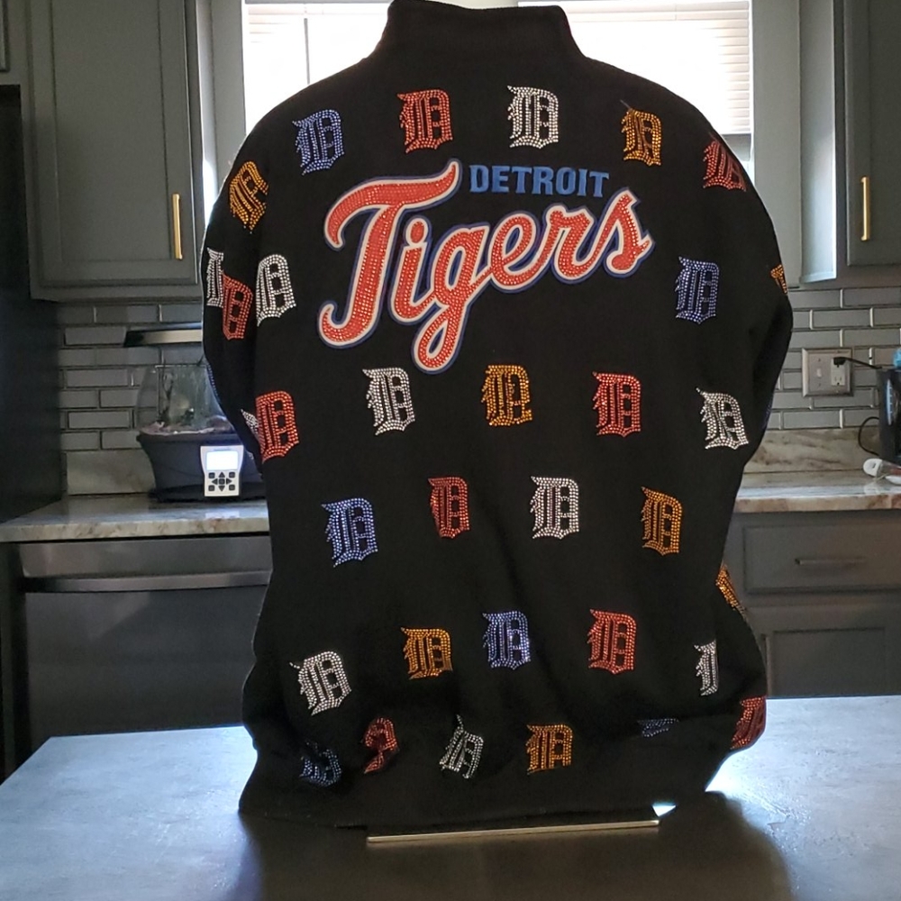MLB Tigers Studded Wool Jacket